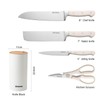 GOODA Knife Set with Block,4 Pieces High Carbon Stainless Steel