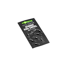Korda PTFE Spinner Ring Swivels Size 11 | Pack of 8 | Perfect for Carp Fishing | Easy Hook Attachment | Low Friction, High Performance Swivels