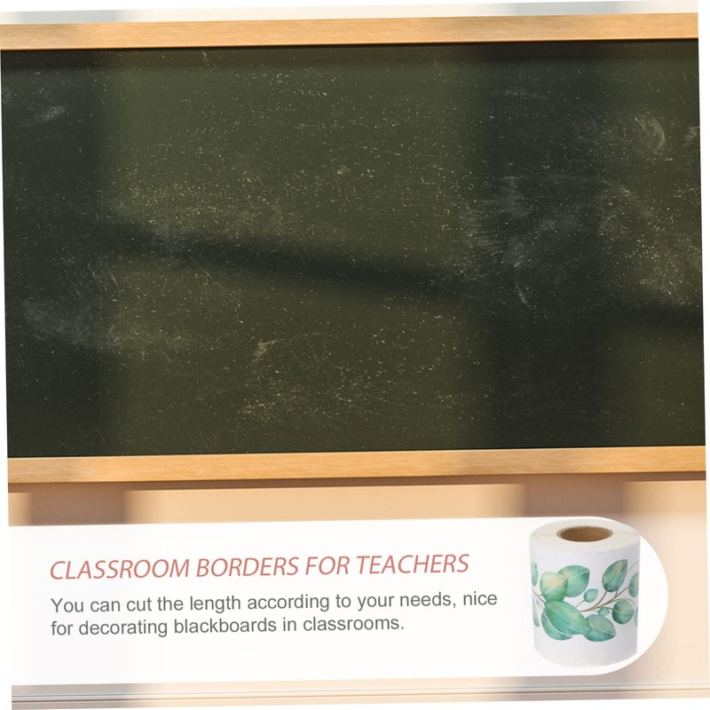 CAXUSD 1 Roll Eucalyptus Bulletin Board Border Stickers Classroom Decor