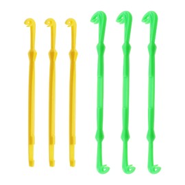 ECSiNG 6Pcs Fishhook Removal Tools Bait Needle Knotted Fly Hook Set Fishing Quick Nail Knot Tying Tool Set Fishing Accessories Plastic
