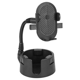 Adorila Getränkehalter, 2-in-1 verstellbarer Auto-Becherhalter-Erweiterer, 360° drehbar, Handyhalterung, kompatibel mit 5,8 cm - 8,9 cm Smartphones (schwarz)