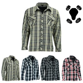 Men's CE Motorcycle Shirt | Removable Armor | Adjustable Fit | Touring & Racing Gear | Breathable Design (US, Alpha, Large, Regular, Regular, 86 Skin/Black)