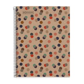 Miquelrius - 100% Recycled Notebook, 1 Colour Strip, A4, 80 Horizontal Ruled Sheets, 80g Paper, 4 Holes, Recycled Card Cover, Eco Confetti Design