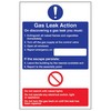 V Safety Gas Leak Action - Portrait 150 x 200mm