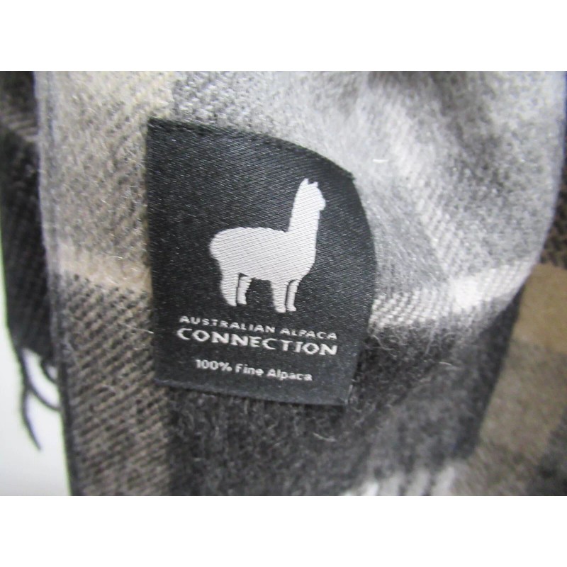 Australian Alpaca Connection Scarf Beige/Black/Gr