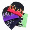 LeeCAE Flame Beanie Y2K Beanies Fire Flame Beanie Knit Beanie