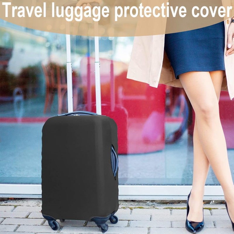 GNHG Suitcase Protective Case, Elastic Plain Suitcase Cover, Suitcase Protective