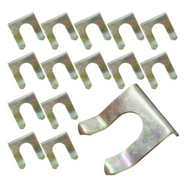 15 Pieces Brake Line Clips, U Shape Metal Parking Brake Cable Clamp, Car Brake Hose Lock Replacement, Brake Hose Bracket Retaining Clip for Cars, Motorcycles, Trucks, SUVs Parts