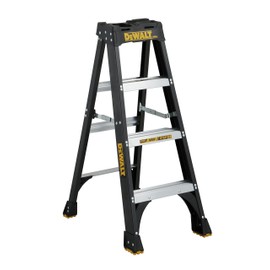 DeWalt DXL3010-04 Fiberglass Stepladder, 4-Feet, Black