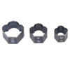 3Pcs Crown Shape Leather Punching Die Set Cutting Knife Kit