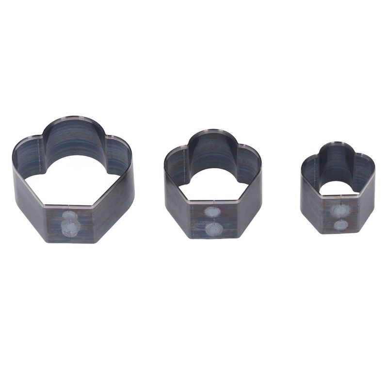 3Pcs Crown Shape Leather Punching Die Set Cutting Knife Kit