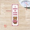 FREEBLOSS 6 Set Cross Stitch Bookmark Kits Stuffed Bear Pattern