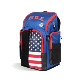 ARENA Spiky III Backpack 45 USA Swimming Athlete Sports Gym Rucksack Large Training Gear Equipment Swim Bag for Men and Women, 45 Liters, US Team