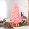 HAPPYGRILL 7.5FT Artificial Pink Christmas Tree with Stand New PVC