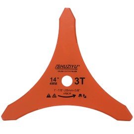 SHUZIYU, 14"-3T, 4mm Thickness, 1" with 7/8"-20-5/8" Washer, Weed Eater Blade, Heavy Duty Brush Cutter Blade, Steel Blade. Suitable for All Brand of Brush Cutter