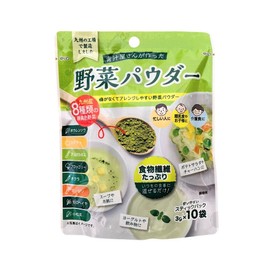 青汁屋さんが作った野菜パウダー 3g×10袋 粉末 8種類の緑黄色野菜 スティックパック 香料・着色料不使用 九州産 食物繊維 (3g×10袋, １個)