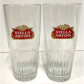 Stella Artois 25 cl Belgium Beer Glass - Set of Two (2) Glasses  New & Free Ship