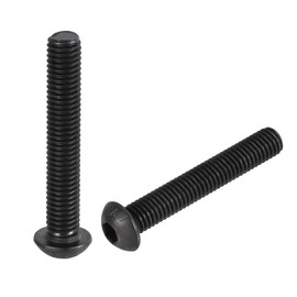 uxcell M8x50mm Hex Socket Button Head Cap Bolts Screws Carbon Steel 10pcs
