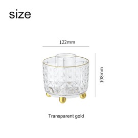 1 pcs 360 Degree Rotating Desk Organizer,Acrylic Pen Organizer with 6 Slots,Pen Holder for Desk,For Office, School, Home, Art Supply(Clear)