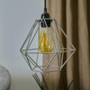 Retro Style Grey Metal Basket Cage Ceiling Pendant Light Shade