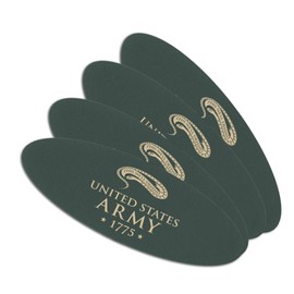 U.S. Army Vintage United States Army Logo 1775 Double-Sided Oval Nail File Emery Board Set 4 Pack