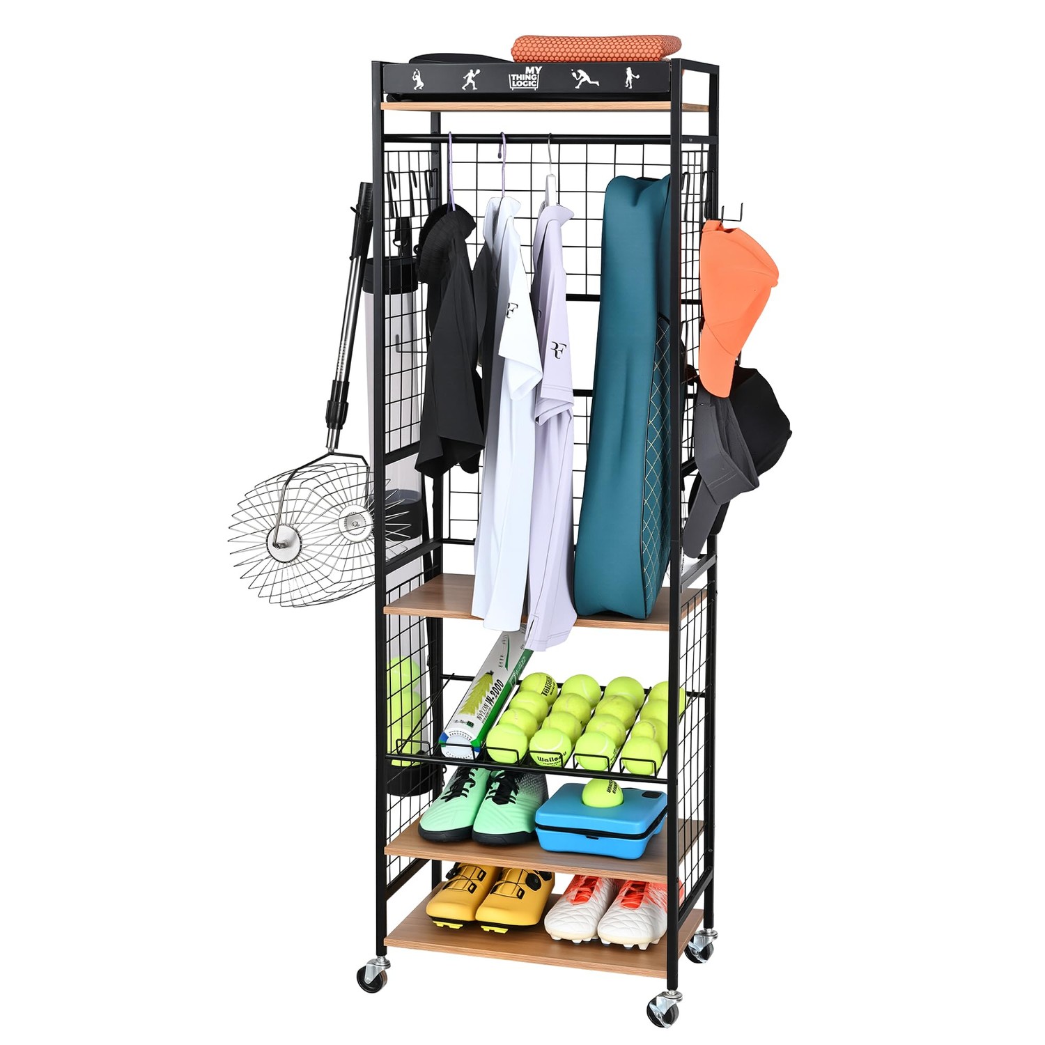 Mythinglogic Tennis Racquet Bag Storage Rack, Tennis Equipment Holder ...