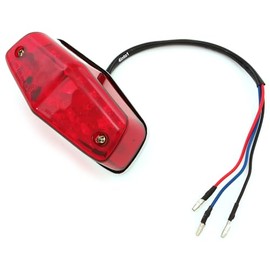 4into1 Lucas Style LED Tail Light - Red - Taillight Stop Brake Assembly Retro