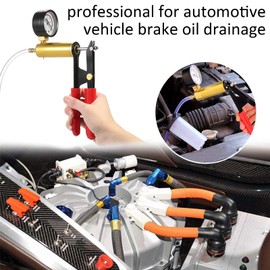 Awsuc Brake Bleeding Device, Vacuum Pump, Brake Bleeder Set for Car, Motorcycle, Tester, Hand Vacuum Tester, Pressure Test with Carry Bag