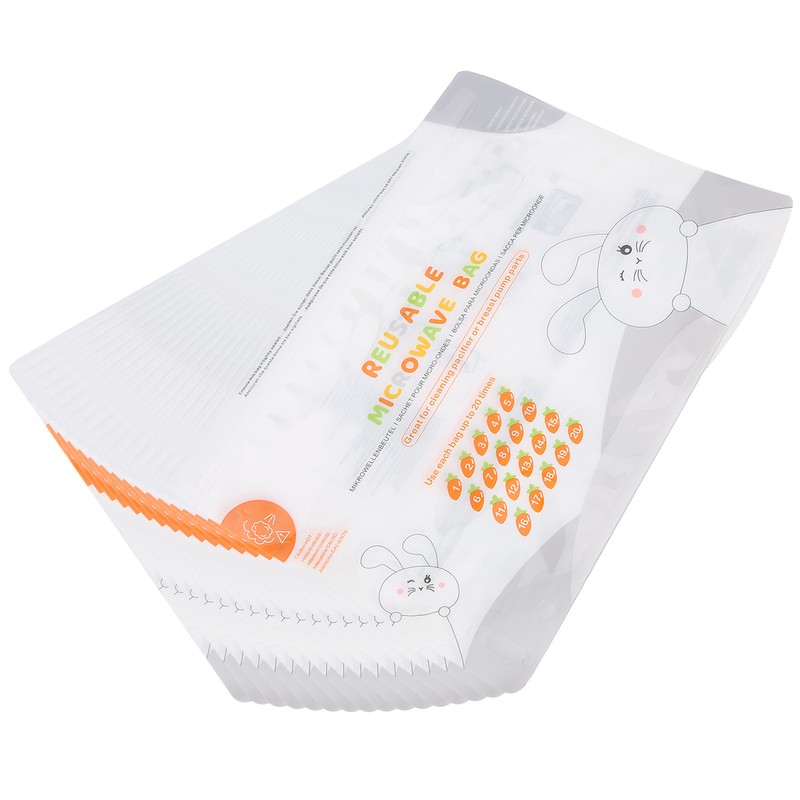 16pcs Bimirth Baby Bottle Cleaning Bag Breast Pump Teether Microwave