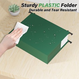 Plastic Hanging File Folders,Letter Size,6 Pack Reinforced Expanding Hang Folder,Accordian Pocket,Extra Capacity,Heavy Duty 3 Inch Expansion,Hanging Folder Organizer for Office,Colored File Folders