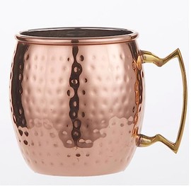 American Metalcraft CM16H Moscow Mule Mug, Hammered, Copper/Brass, 16 oz.