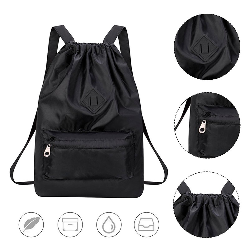 AWAVM Drawstring Waterproof Bag,Drawstring Backpack Sports Gym Bag with Shoes