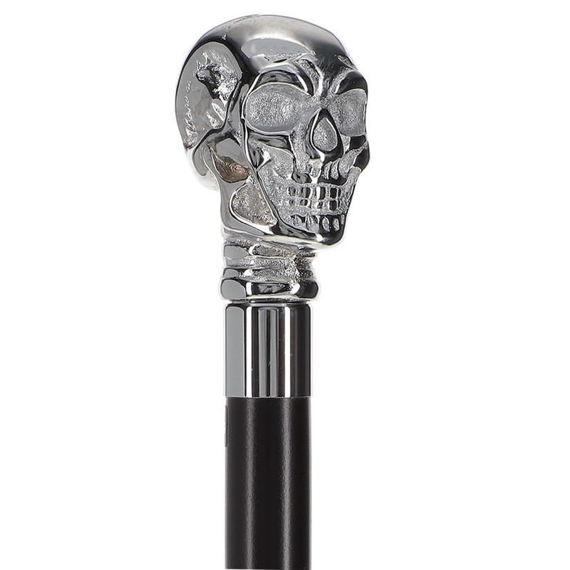 Royal RC Canes Premium Brass Chrome Skull Handle Walking Cane