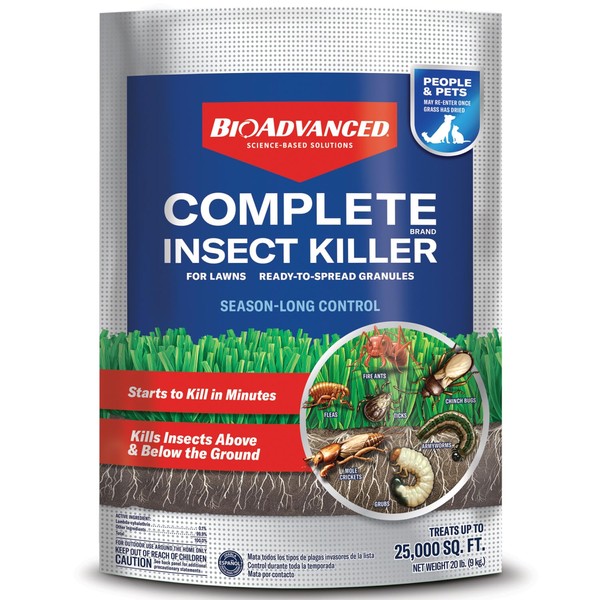 BioAdvanced Complete Brand Insect Killer for Lawns, Granules, 20 LB