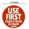 DREAM ART "USE First" Trilingual Removable Label 1.5 Inch Total