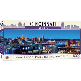 Masterpieces 1000 Piece Jigsaw Puzzle for Adults, Family, Or Kids - Cincinnati Panoramic - 13"x39"