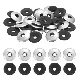 sourcing map 110Pack Carbon Steel EPDM Bonded Sealing Washers, #12 x 3/4" Neoprene Cushioning Washer Gasket for Screws Bolts Machinery (M5.5x19mm)