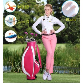 Women's Golf Cooling Shawl Sun Protection Outdoor Arm Sleeve (Medium, White)