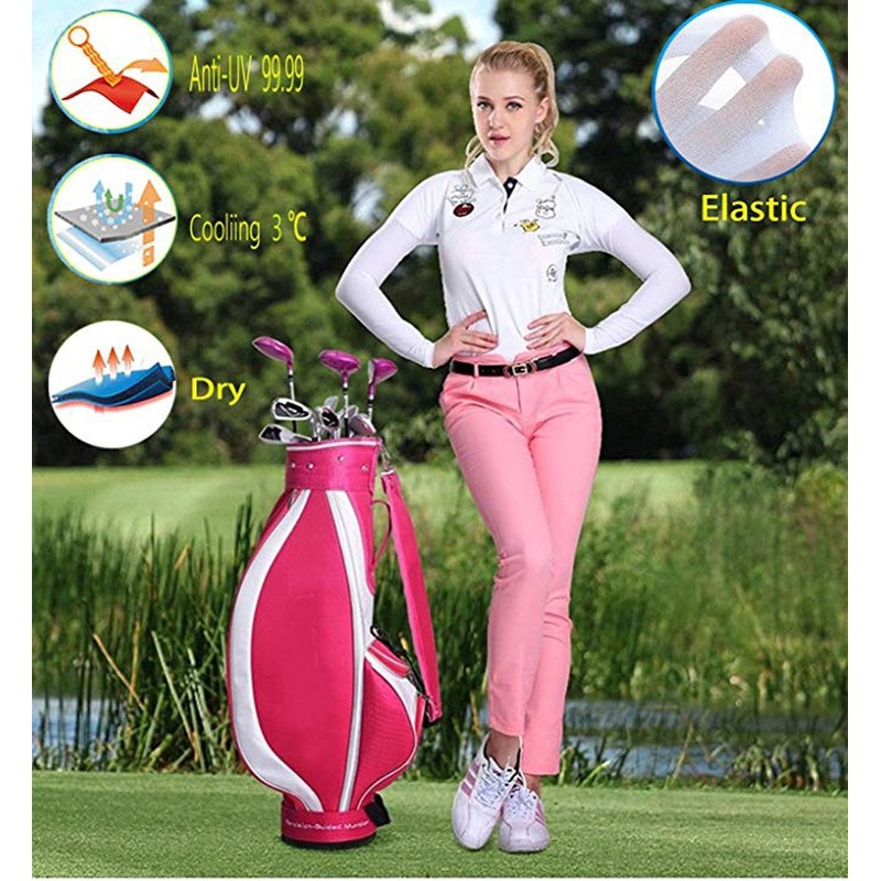 Women's Golf Cooling Shawl Sun Protection Outdoor Arm Sleeve (Medium,