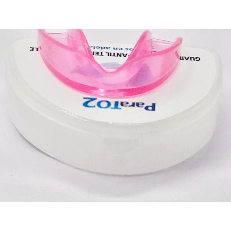 PARATO2 Guarda Bucal Infantil Termo Moldeable Bruxismo Rosa Trans 7+