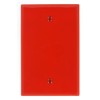 Leviton 1-Gang Blank Wallplate, Midway Size, PJ13-R, Red