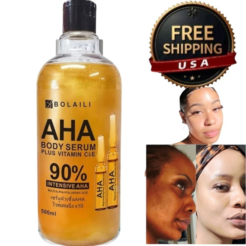 AHA Intensive Skin Whitening Serum Face & Body Brightener, 500ml