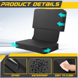 ROYALAY Go Kart Seat for Two Seater, PU Go Cart Seats 2 Person with Elastic Strap, Waterproof Go-Kart Car Double Seat Cushion, Go Kart Parts and Accessories Fit Cars, Truck, SUV, Vans