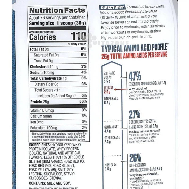 Suplemento Polvo Dymatize Iso 100 Proteína Pote 3kg Sabor Fruity