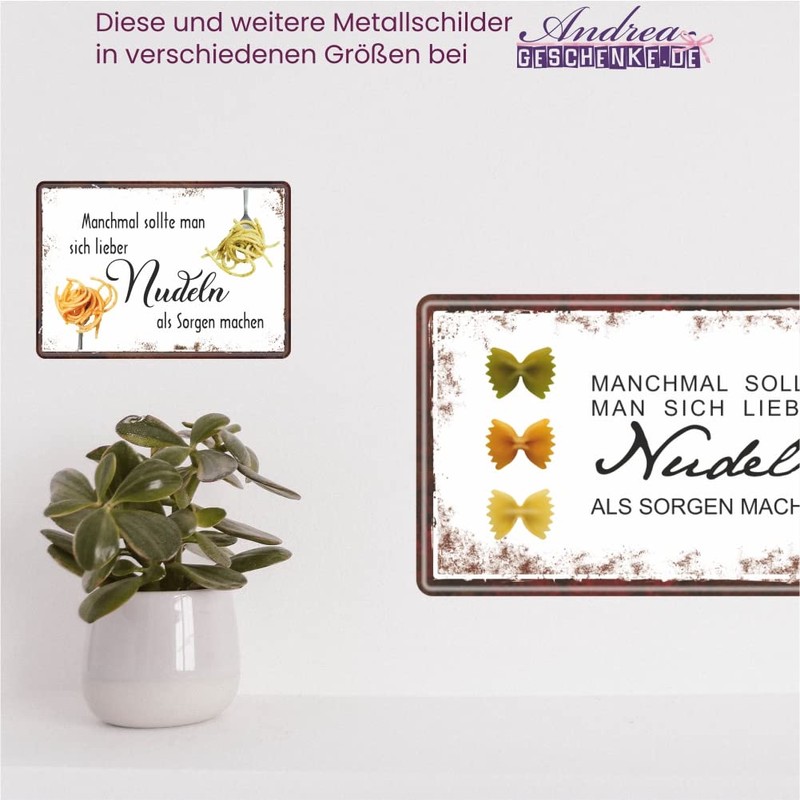 AV Andrea Verlag Large Metal Sign Rust-Proof Tin Sign with