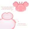 Crab Suction Plate with Suction Cup Base Silicone Divided Plate
