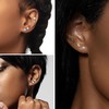 ALEXCRAFT Stud Earrings 925 Silver Earrings Set for Women Men