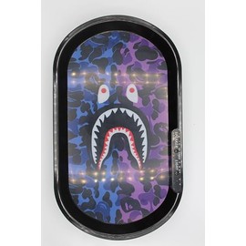 Famous Tray with LED & Speaker- 7"x5.5"x0.3" Compact, Portable, and Designed for Your Leisure Time, Scratch-Resistant, and Travel-Friendly for On-The-Go Lifestyles