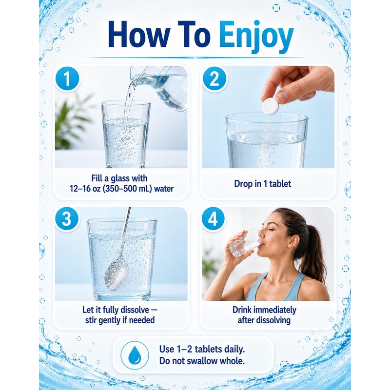 150MG Magnesium H2 Hydrogen Water Tablets, 90 Count