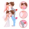 Outanaya 2pairs Couple Figurine of Wedding Bride and Groom Statues